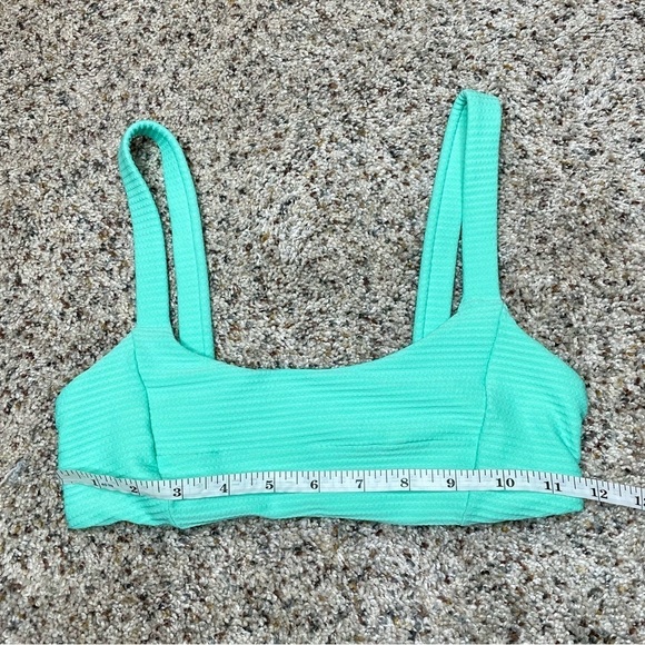 L*SPACE Jess Bikini Top in Bright Teal Small - Picture 8 of 9